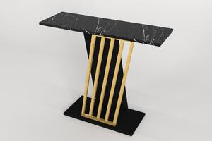 Konzolový stolek Glumy (Černá + Zlatá). 1073325