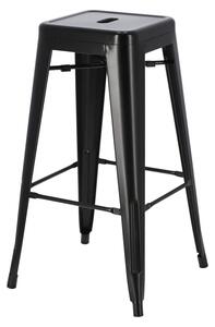 Židle barová Niort 75cm. černá insp. Tolix
