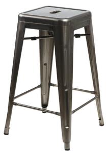 Židle barová Niort 75cm kovový insp. Tolix