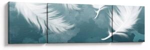 Obraz - Bílá peříčka (170x50 cm)