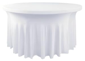 TENTino Elastický ubrus SKIRTING na kulatý stůl 122 cm Barva ubrusu: BÍLÁ / WHITE