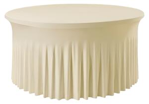 TENTino Elastický ubrus SKIRTING na kulatý stůl 122 cm Barva ubrusu: ŠAMPAŇ / CHAMPAGNE