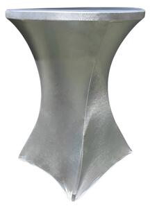 TENTino Elastický ubrus STANDARD na koktejlový bistro stůl 60 cm VÍCE BAREV Barva ubrusu: STŘÍBRNÁ / SILVER METALIC