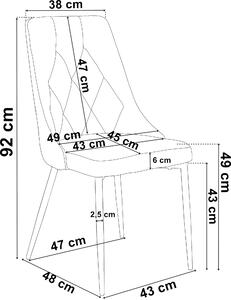 ViaDomo Via Domo - Židle Acacia - šedá - 43x92x45 cm