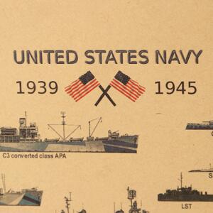 Plakát tablo US Navy 2. světová válka, č.024, 51.5 x 36 cm