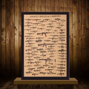 Plakát tablo útočné pušky a karabiny č.023, 51.5 x 36 cm