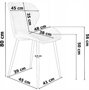 ViaDomo Via Domo - Židle Salice - zelená - 48x80x47 cm