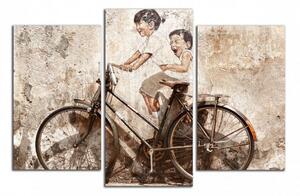 Obraz do bytu Děti a kolo