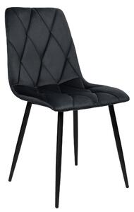 ViaDomo Via Domo - Židle Riccio - černá - 44x88x56 cm