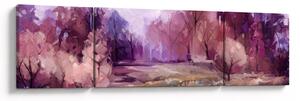 Obraz - Podzimní krajinomalba (170x50 cm)