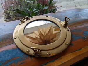 Mosazné kruhové zrcadlo Carribean
