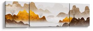 Obraz - Hory v mlze (170x50 cm)