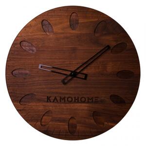 Kamohome Dřevěné nástěnné hodiny URSA Průměr hodin: 40 cm, Materiál: Ořech americký