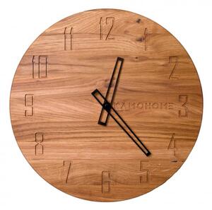 Kamohome Dřevěné nástěnné hodiny LYRA Průměr hodin: 40 cm, Materiál: Buk