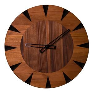 Kamohome Dřevěné nástěnné hodiny GEMINI Průměr hodin: 30 cm