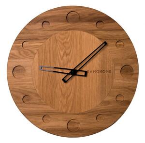 Kamohome Dřevěné nástěnné hodiny TAURUS Průměr hodin: 40 cm, Materiál: Ořech americký