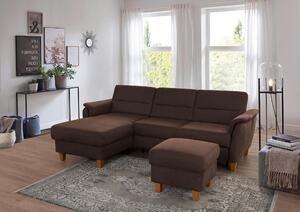ROHOVÁ SEDAČKA, textil, tmavě hnědá Sit & More - Sedací soupravy, Online Only