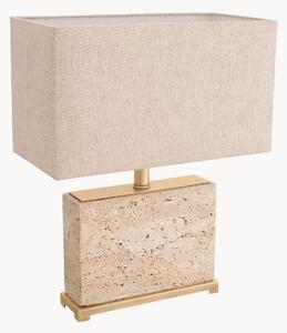Velká stolní lampa z travertinu Newton