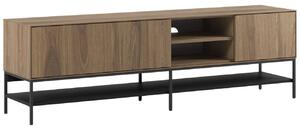 Marckeric Hnědo-černý TV stolek Amira 180 x 35 cm s dubovým dekorem