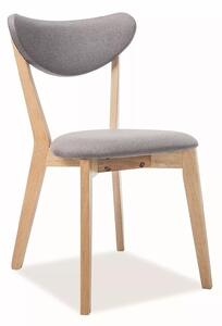 Jídelní židle Belkis (šedá + dub). Akce -10%