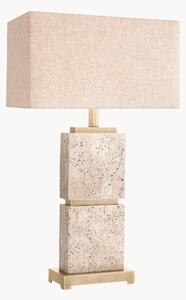 Velká stolní lampa z travertinu Newton