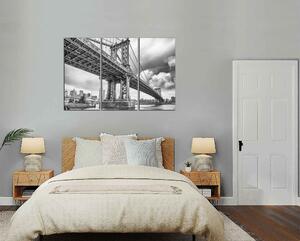 Obraz na stěnu Černobílý obraz Most Brooklyn