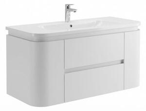 Koupelnová skříňka s umyvadlem Naturel Shelley 119x50x45 cm bílá mat SHELLEY120W