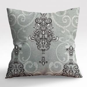 Ervi povlak na polštář bavlněný - ornament na šedém