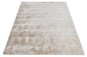 Nirmal Moderní kusový koberec Pyramid Silver 3D šedý stříbrný Rozměr: 90x150 cm