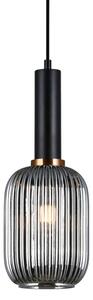 Italux PND-5588-1M-BK+SG závěsné svítidlo Antiola D150mm 1x40W E27 černá, kouřová