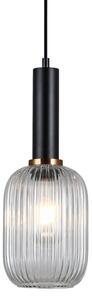 Italux PND-5588-1M-BK+CL závěsné svítidlo Antiola D150mm 1x40W E27 černá, průhledná