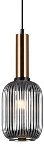 Italux PND-5588-1M-BRO+SG závěsné svítidlo Antiola D150mm 1x40W E27 mosaz, kouřová