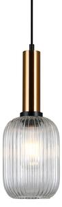 Italux PND-5588-1M-BRO+CL závěsné svítidlo Antiola D150mm 1x40W E27 mosaz, průhledná