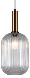 Italux PND-5588-1L-BRO+CL závěsné svítidlo Antiola D200mm 1x40W E27 mosaz, průhledná