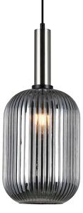 Italux PND-5588-1L-SC+SG závěsné svítidlo Antiola D200mm 1x40W E27 saténový nikl, kouřová