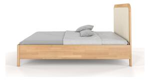 Světlá přírodní dvoulůžková postel z bukového dřeva Skandica Visby Modena, 140 x 200 cm