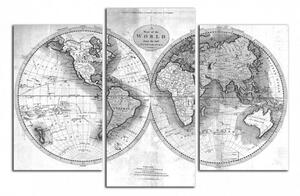 Obraz na plátně Stará mapa světa