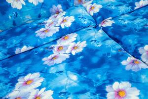 Stanex Ložní povlečení bavlněné květiny modré (LS06) rozměr: 140 x 200 + 90 x 70, Zapínání: Knoflíkové