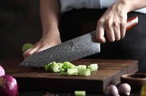 Nůž šéfkuchaře 8.5" XINZUO AIČI 67 vrstev damaškové oceli