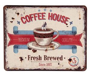 Plechová cedulka COFFEE HOUSE