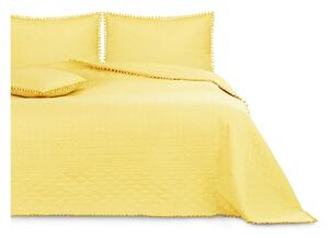 Žlutý přehoz na postel AmeliaHome Meadore, 170 x 210 cm