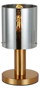 Italux TB-5581-1-BRO+SG stolní svítidlo Sardo D160mm 1x40W E27 mosaz, kouřové sklo