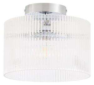 Stropní lampa Lucande, Meritt, stmívatelné, Transparentní, Obývací pokoj, Sklo, Moderní