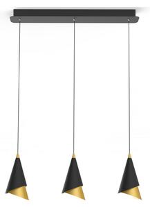 ITALUX PND-433128-3 Raalto závěsné svítidlo LED 21W/588lm 3000K černá, zlatá