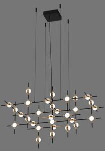ITALUX MD18001067-30A BG Provenza závěsné svítidlo LED 72W/4800lm 3000K černá, zlatá