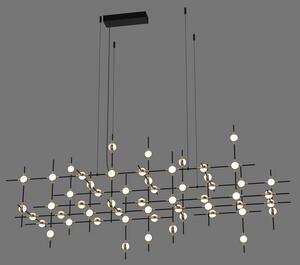 ITALUX MD18001067-55A BG Provenza závěsné svítidlo LED 132W/8800lm 3000K černá, zlatá