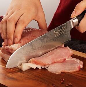 Kuchyňský Santoku nůž 7" Sunnecko 73 vrstev damaškové oceli