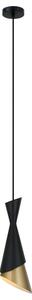ITALUX PND-85949-1 BK+GD Malia závěsné svítidlo 1xE27 D135mm černá, zlatá