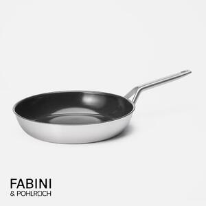 Fabini Pánev FABINI & Pohlreich 2.0, ø 30 cm - Nepřilnavá nerezová beznýtová pánev z vícevrstvé nerezové oceli bez poklice