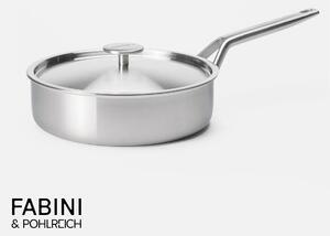 Fabini Hluboká pánev FABINI & Pohlreich 2.0, ø 24 cm (2,5 l) - Nerezová beznýtová hluboká pánev z vícevrstvé nerezové oceli s poklicí
